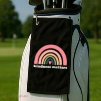Kindness Matters Rainbow Heart Golf Towel thumb 2