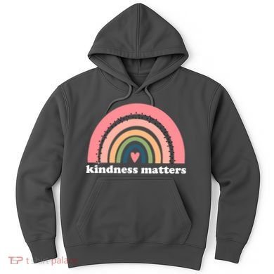 Kindness Matters Rainbow Heart Hoodie