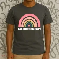 Kindness Matters Rainbow Heart T-Shirt thumb 3
