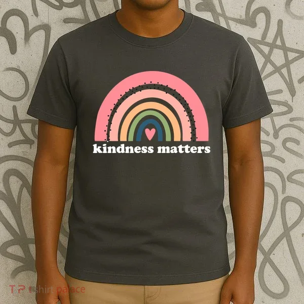 Kindness Matters Rainbow Heart T-Shirt