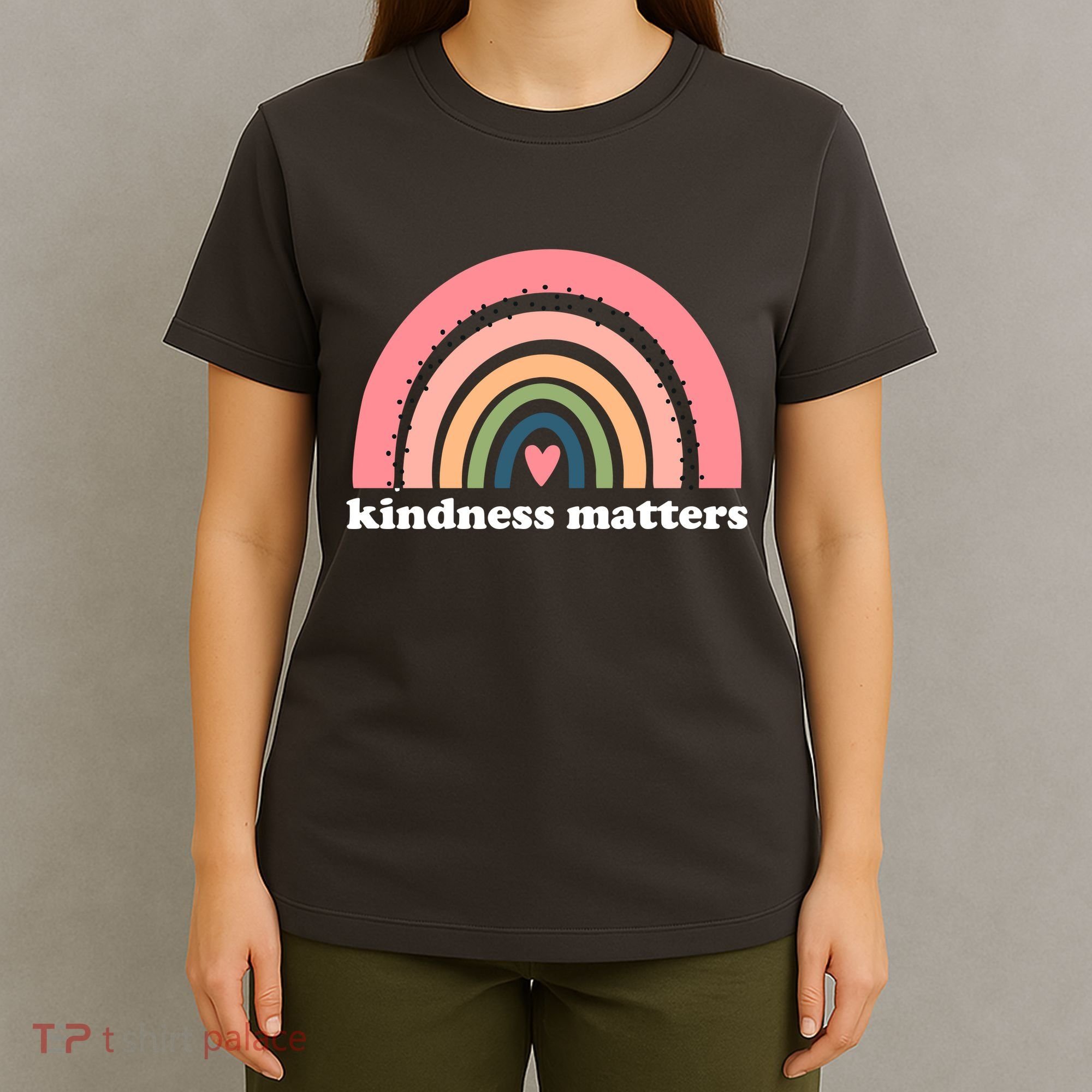 Kindness Matters Rainbow Heart T-Shirt