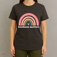 Kindness Matters Rainbow Heart T-Shirt thumb 4