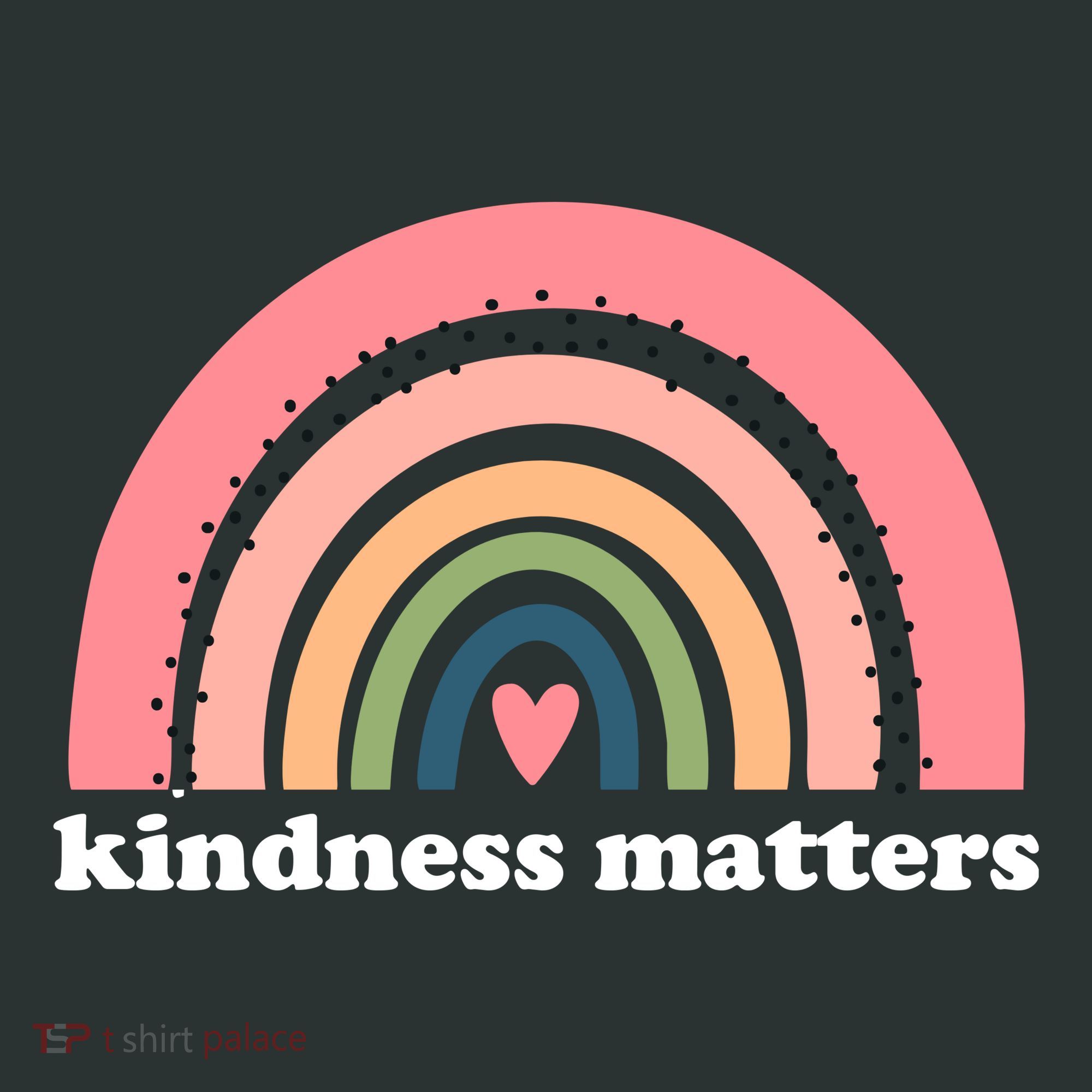 Kindness Matters Rainbow Heart Coaster