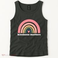 Kindness Matters Rainbow Heart Tank Top thumb 2