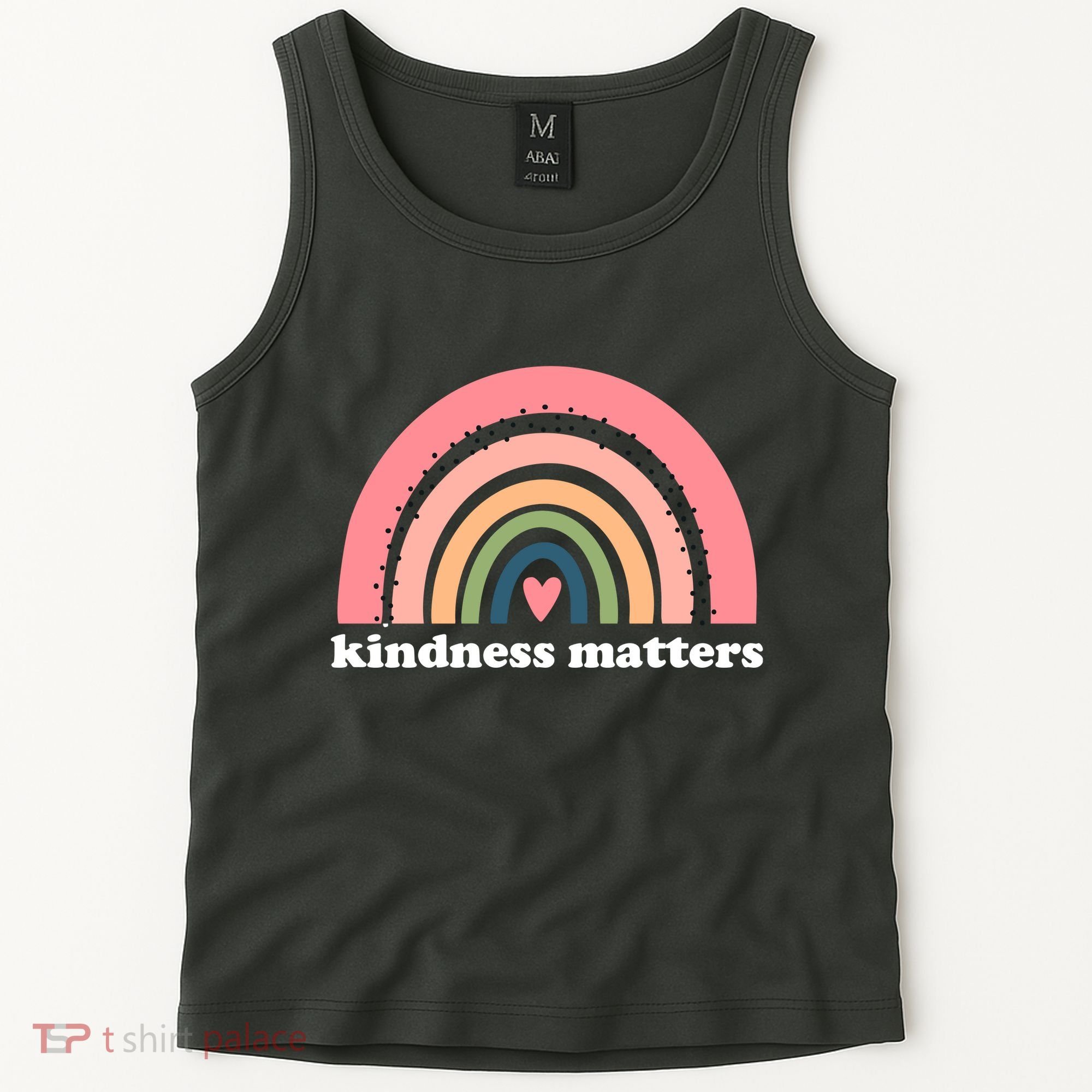 Kindness Matters Rainbow Heart Tank Top