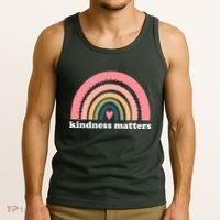 Kindness Matters Rainbow Heart Tank Top thumb 3
