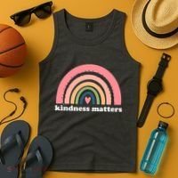 Kindness Matters Rainbow Heart Tank Top thumb 4