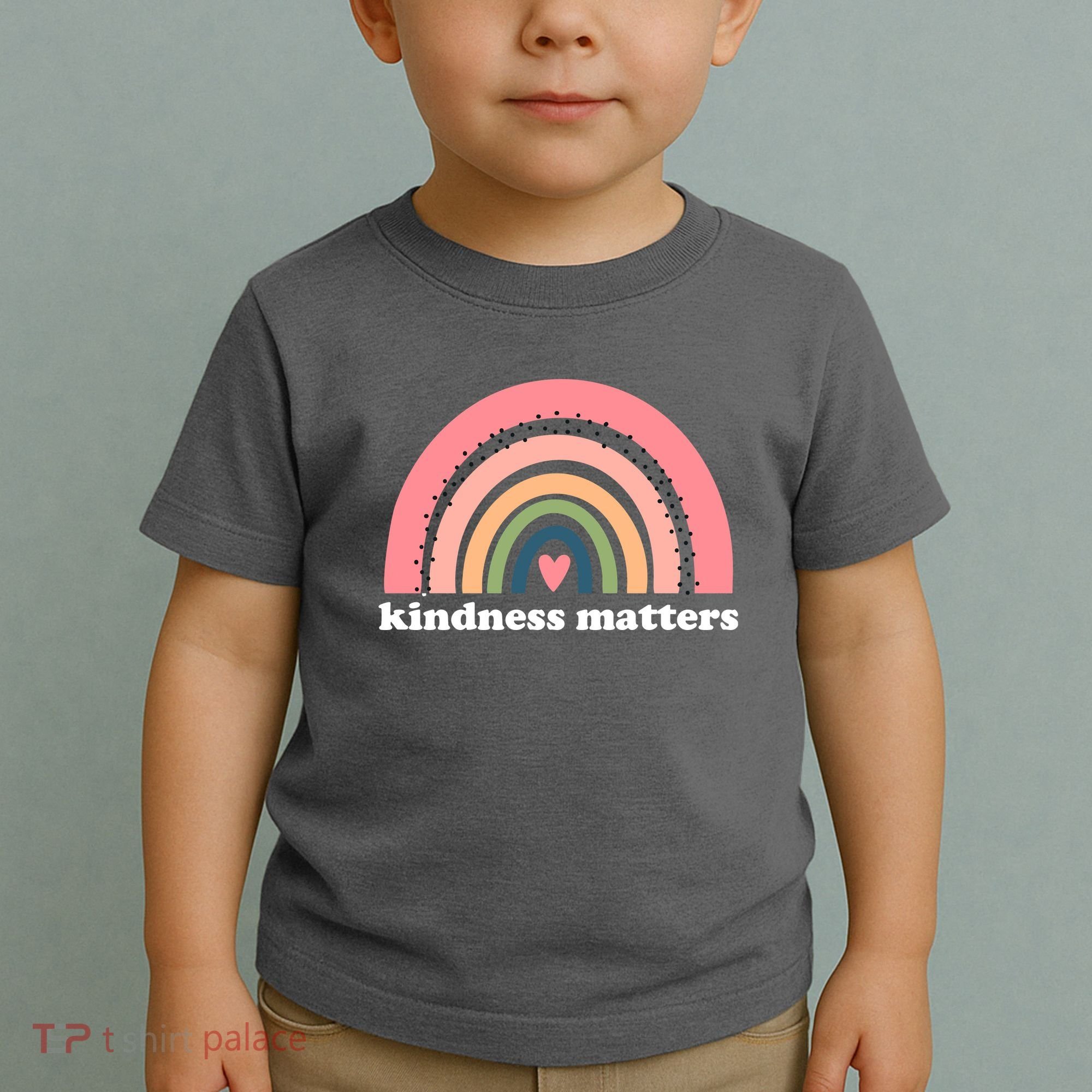 Kindness Matters Rainbow Heart Toddler T-Shirt