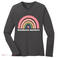 Kindness Matters Rainbow Heart Women's Long Sleeve Shirt thumb 0