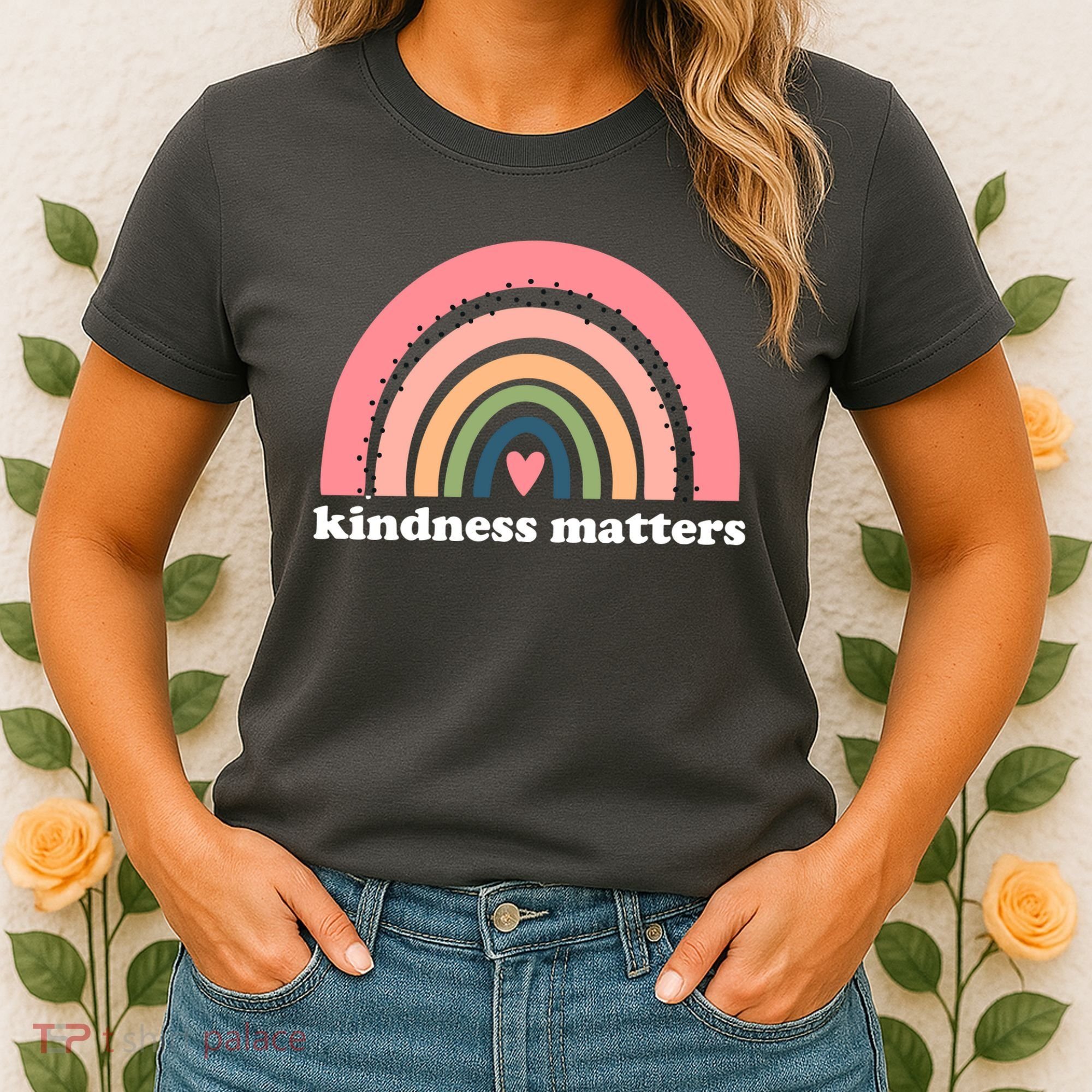 Kindness Matters Rainbow Heart Women's T-Shirt