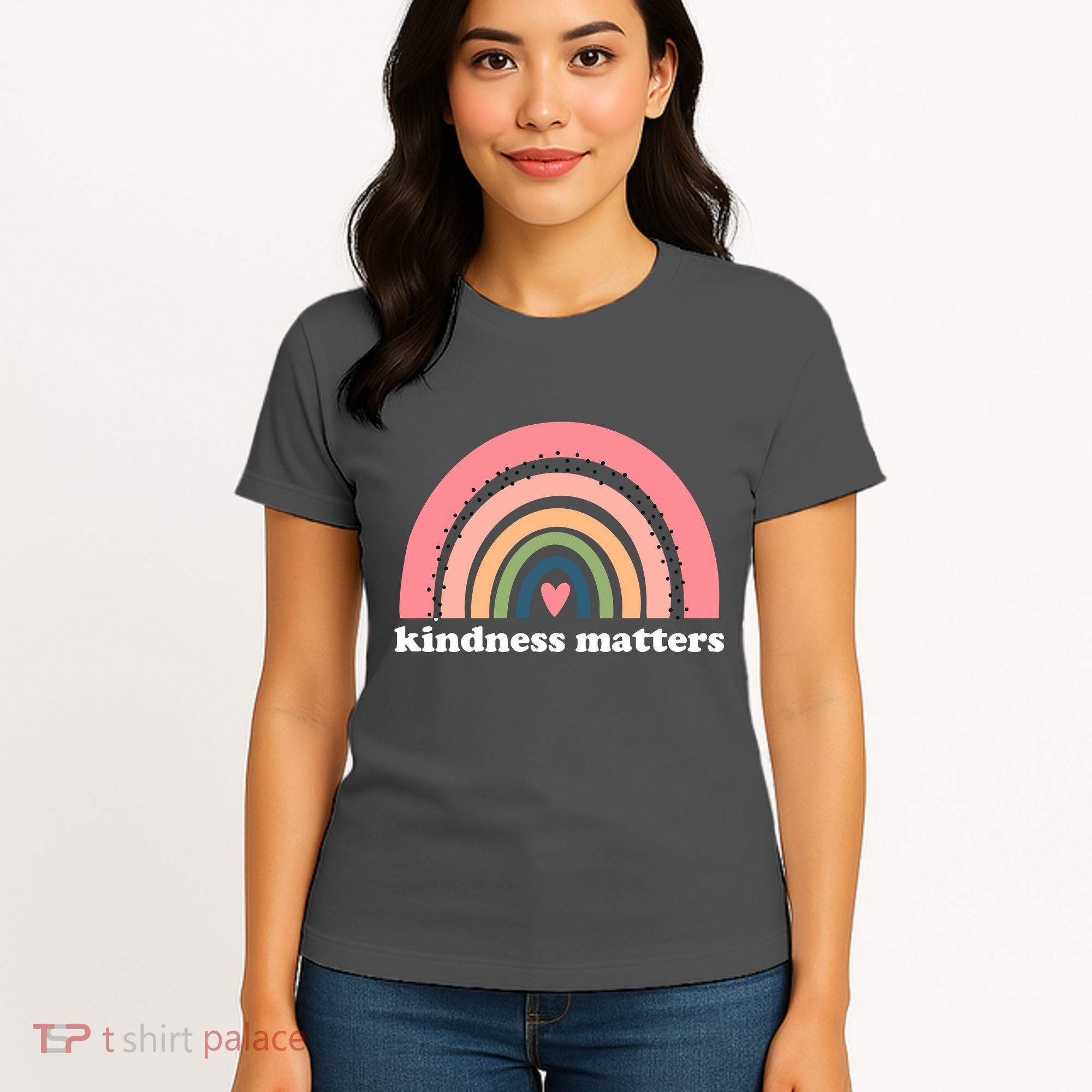 Kindness Matters Rainbow Heart Women's T-Shirt