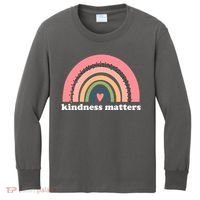 Kindness Matters Rainbow Heart Kids Long Sleeve Shirt thumb 0
