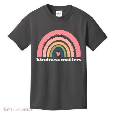 Kindness Matters Rainbow Heart Kids T-Shirt