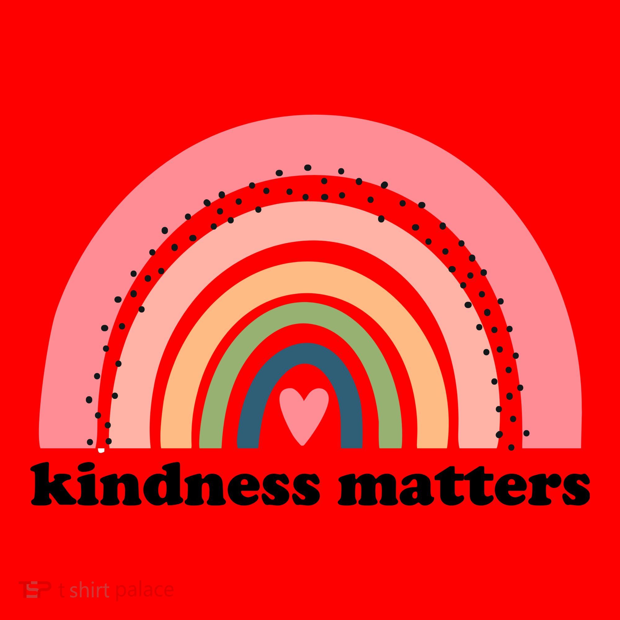 Kindness Matters Rainbow Heart Santa Hat