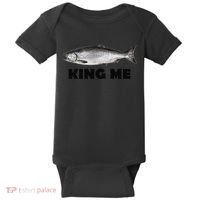 King Me Salmon Fishing Baby Bodysuit thumb 0
