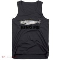 King Me Salmon Fishing Tank Top thumb 0