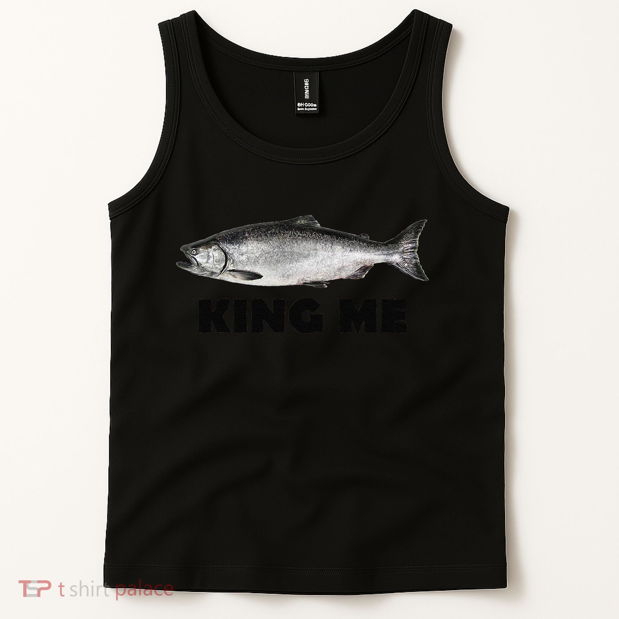 King Me Salmon Fishing Tank Top