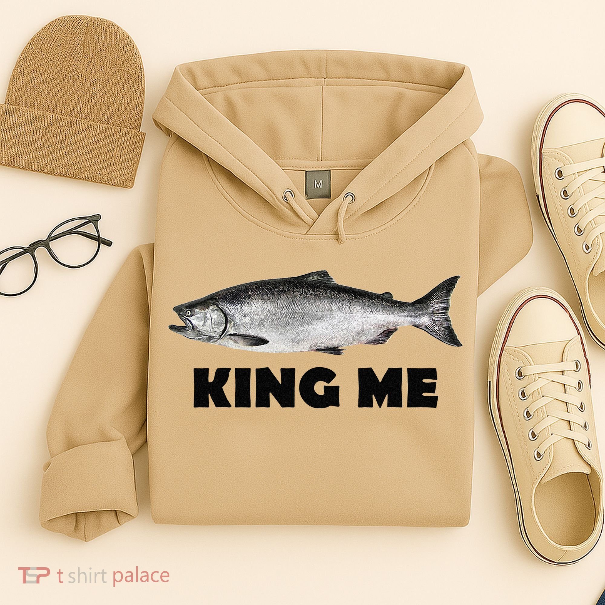 King Me Salmon Fishing Hoodie