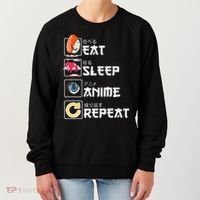 Kawaii Manga Sushi Eat Sleep Anime Repeat Cute Anime Women's Sweatshirt thumb 0