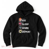Kawaii Manga Sushi Eat Sleep Anime Repeat Cute Anime Hoodie thumb 0