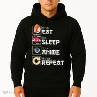 Kawaii Manga Sushi Eat Sleep Anime Repeat Cute Anime Hoodie thumb 2