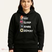 Kawaii Manga Sushi Eat Sleep Anime Repeat Cute Anime Hoodie thumb 5