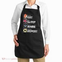 Kawaii Manga Sushi Eat Sleep Anime Repeat Cute Anime Apron thumb 2