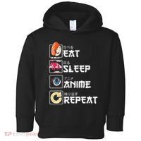 Kawaii Manga Sushi Eat Sleep Anime Repeat Cute Anime Toddler Hoodie thumb 0