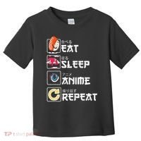 Kawaii Manga Sushi Eat Sleep Anime Repeat Cute Anime Toddler T-Shirt thumb 0