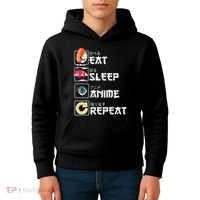 Kawaii Manga Sushi Eat Sleep Anime Repeat Cute Anime Kids Hoodie thumb 4