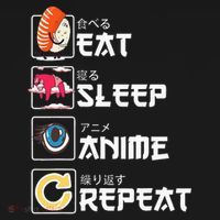Kawaii Manga Sushi Eat Sleep Anime Repeat Cute Anime Kids Hoodie thumb 5