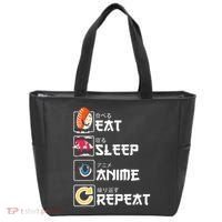 Kawaii Manga Sushi Eat Sleep Anime Repeat Cute Anime Tote Bag thumb 0