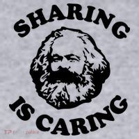 Karl Marx Sharing Is Caring Women's Sweatshirt thumb 2