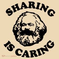 Karl Marx Sharing Is Caring Tote Bag thumb 4