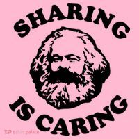 Karl Marx Sharing Is Caring Coaster thumb 2