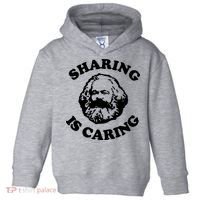 Karl Marx Sharing Is Caring Toddler Hoodie thumb 0