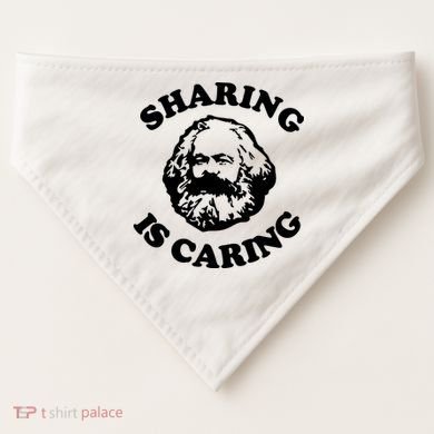 Karl Marx Sharing Is Caring USA-Made Doggie Bandana