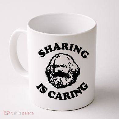 Karl Marx Sharing Is Caring Coffee Mug