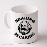 Karl Marx Sharing Is Caring Coffee Mug thumb 0