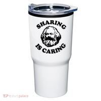 Karl Marx Sharing Is Caring Tumbler thumb 0