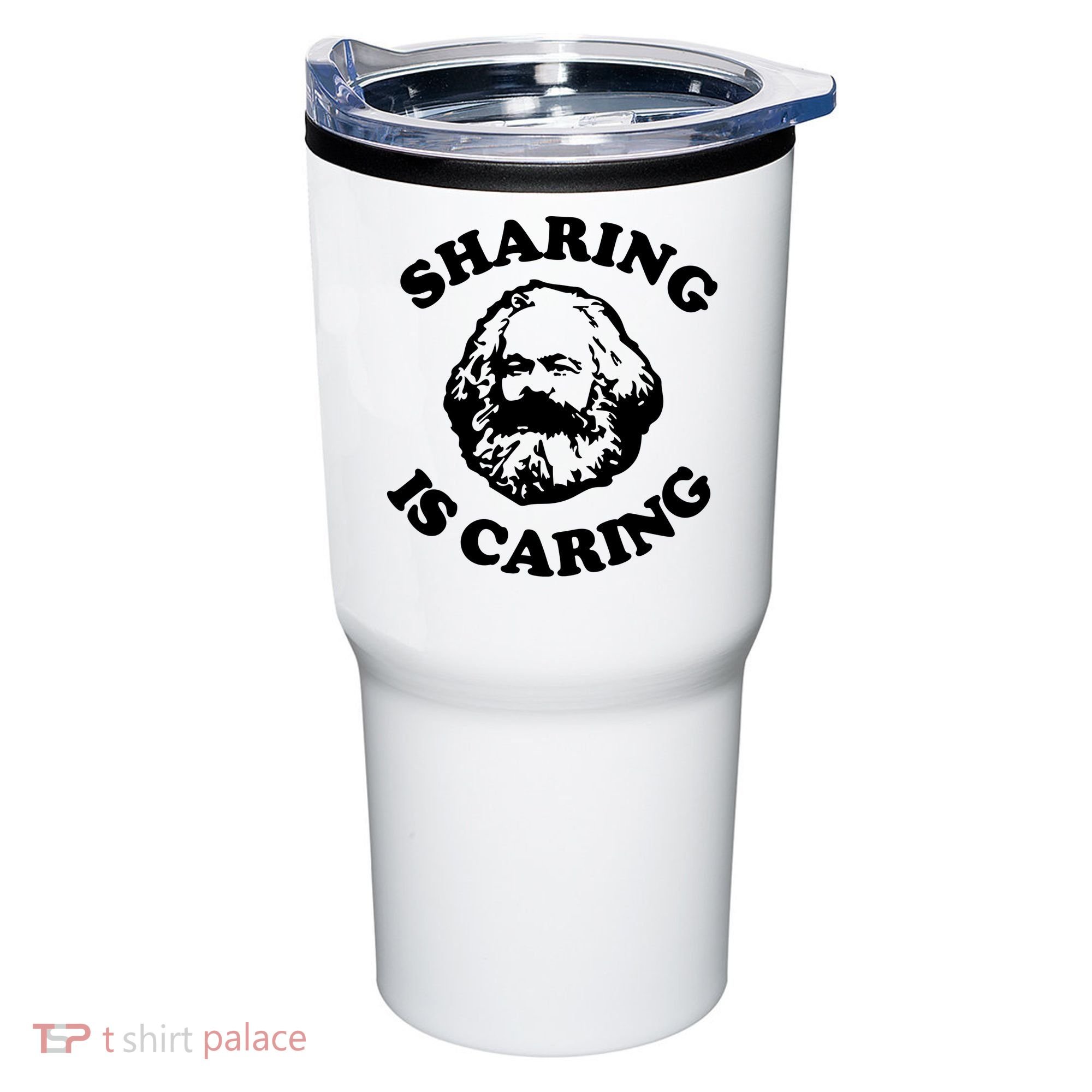 Karl Marx Sharing Is Caring Tumbler