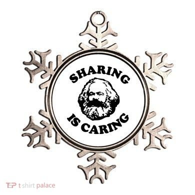 Karl Marx Sharing Is Caring Ornament
