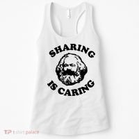 Karl Marx Sharing Is Caring Women's Tank Top thumb 0