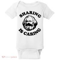 Karl Marx Sharing Is Caring Baby Bodysuit thumb 0
