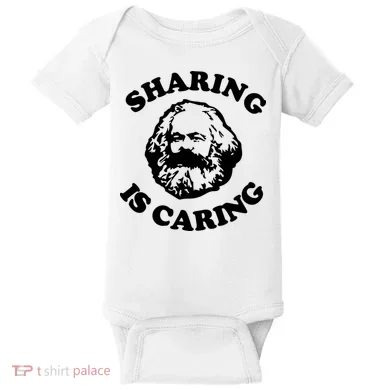Karl Marx Sharing Is Caring Baby Bodysuit