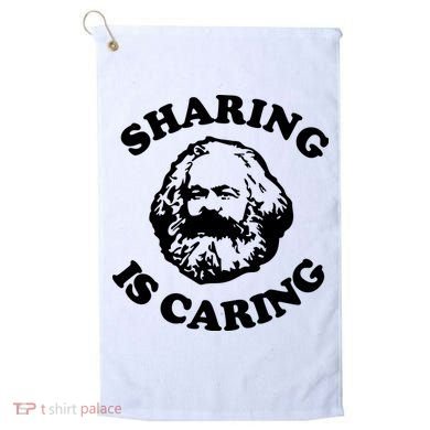 Karl Marx Sharing Is Caring Golf Towel