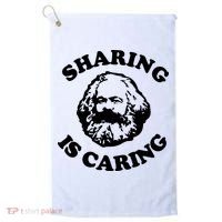 Karl Marx Sharing Is Caring Golf Towel thumb 0