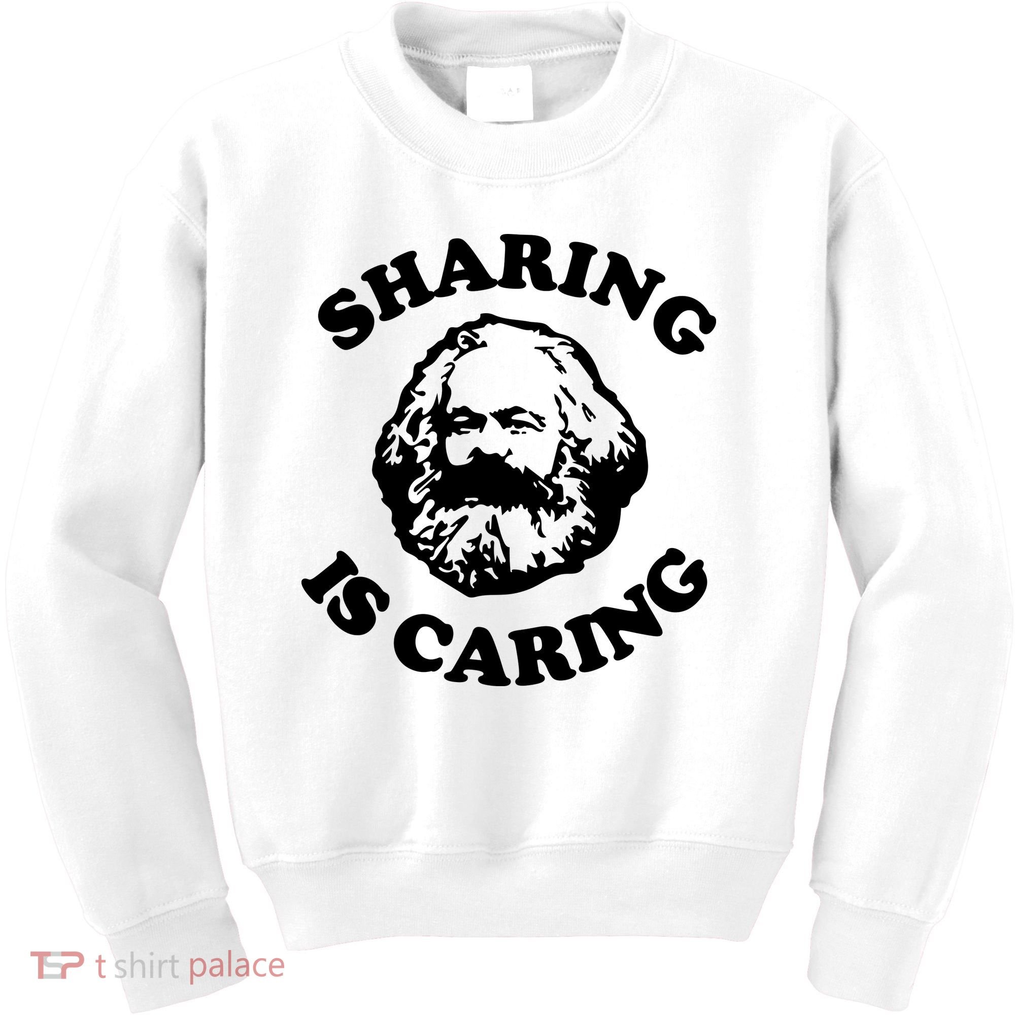 Karl Marx Sharing Is Caring Kids Sweatshirt