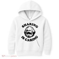 Karl Marx Sharing Is Caring Kids Hoodie thumb 0