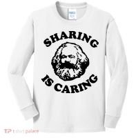Karl Marx Sharing Is Caring Kids Long Sleeve Shirt thumb 0